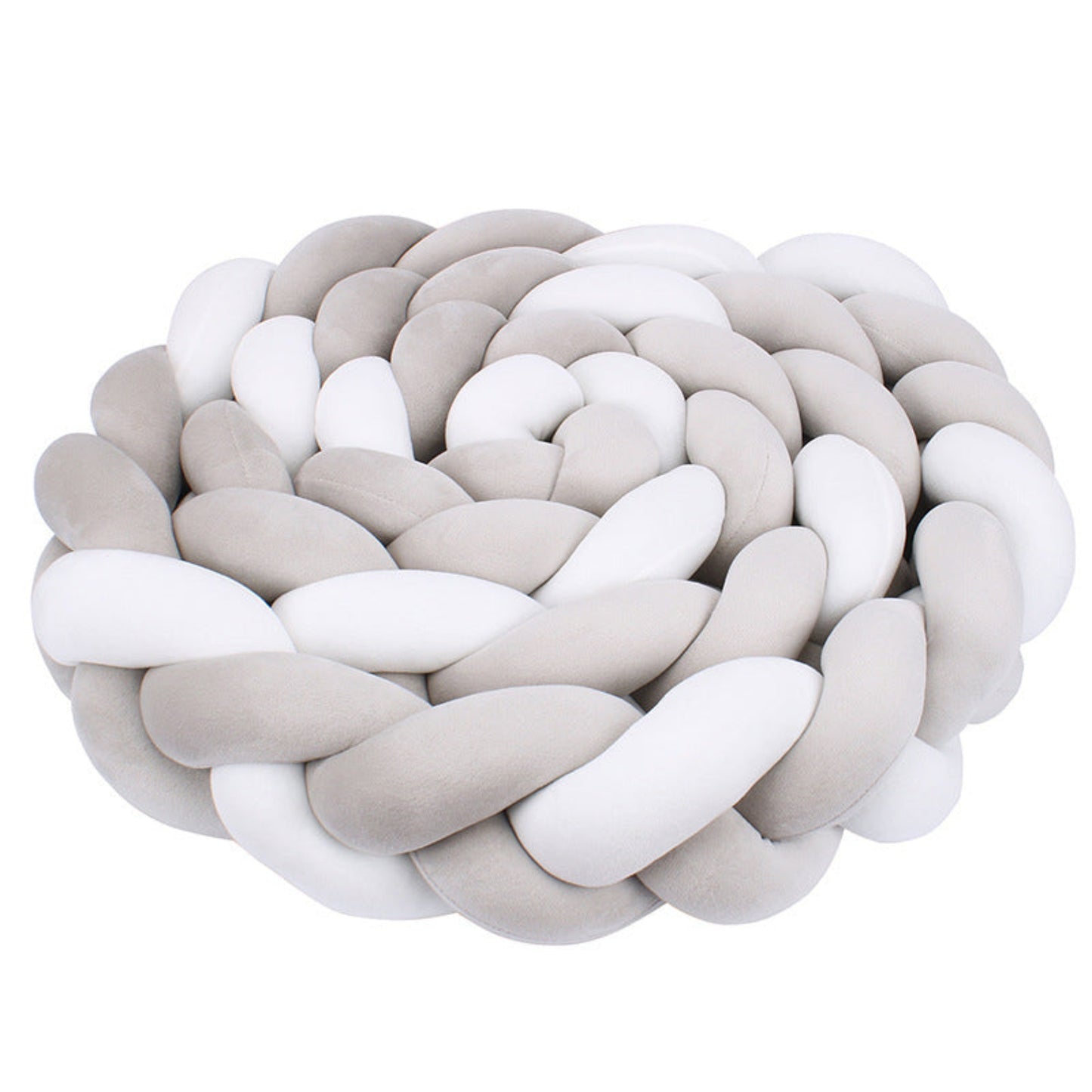 tresse de lit bebe gris et blanc