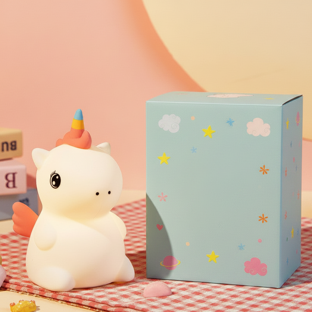 Veilleuse | Licorne Tactile en Silicone