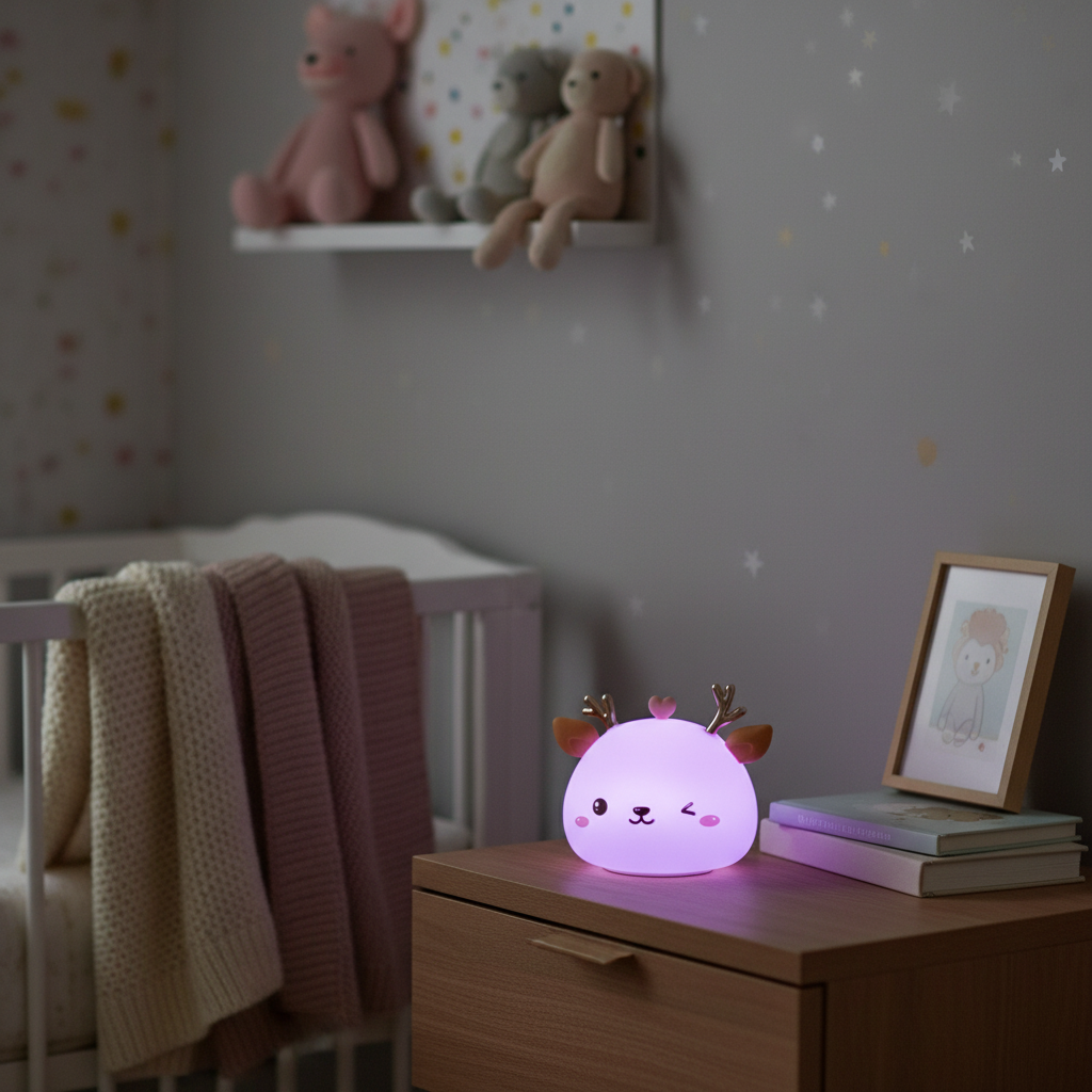 Veilleuse silicone| Éclairage LED RGB multicolore,