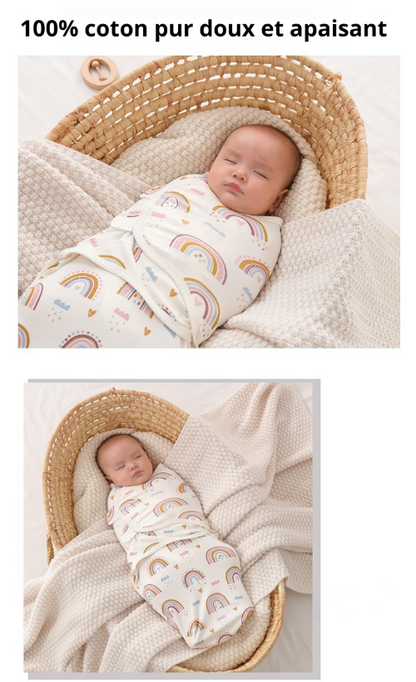 Couverture emaillotage | 100 % Coton ajustable pour nouveau nés