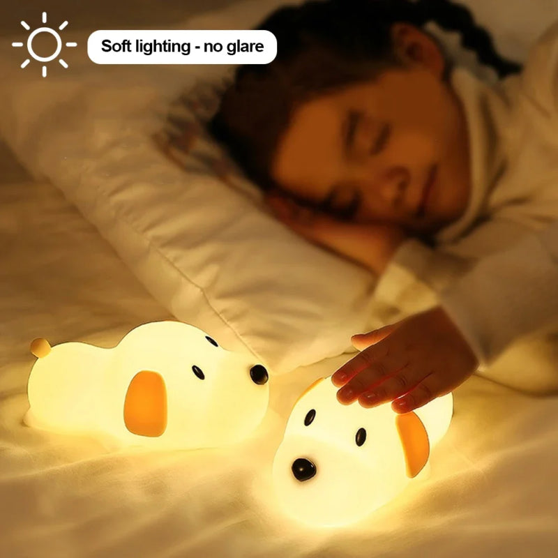 Veilleuse chien tactile 