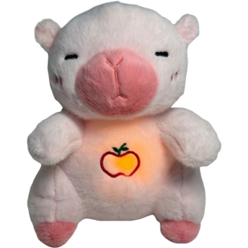 Doudou qui respire kapibara rose