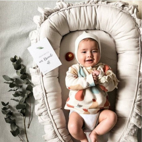 Réducteur de lit  bébé| cotton et dentelle