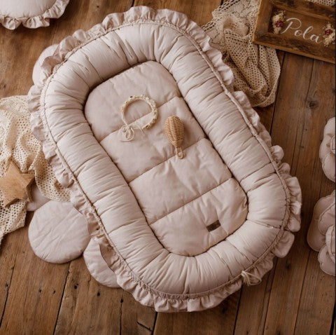 Réducteur de lit  bébé| cotton et dentelle