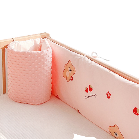 tour de lit fille rose