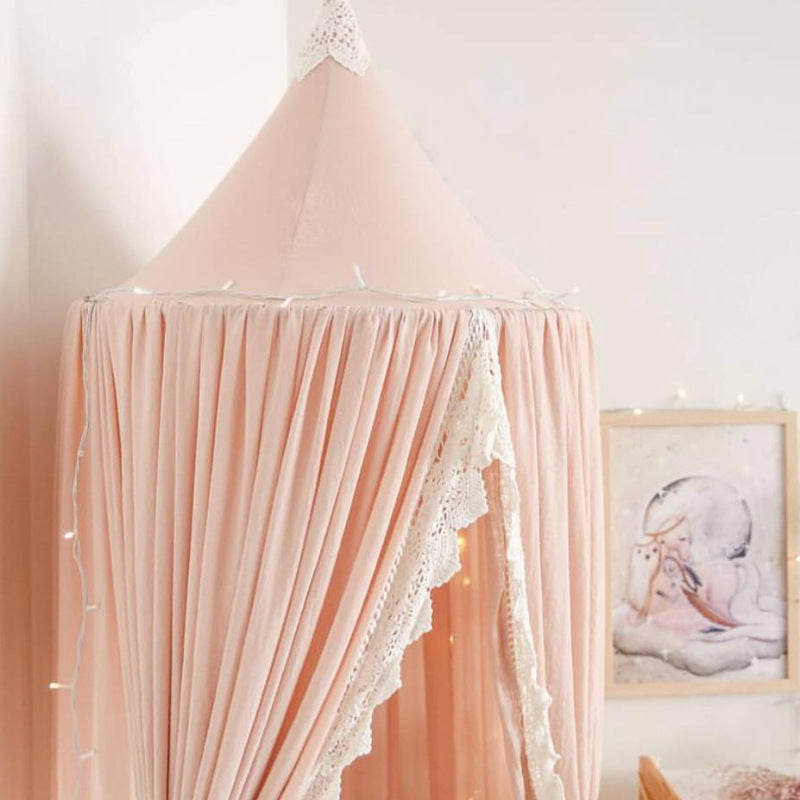 Ciel de lit bébé en dentelle 