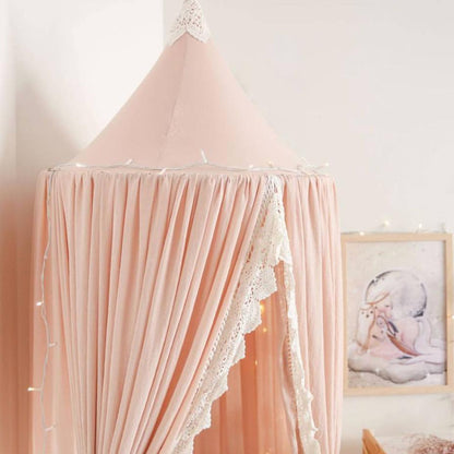 Ciel de lit bébé en dentelle 