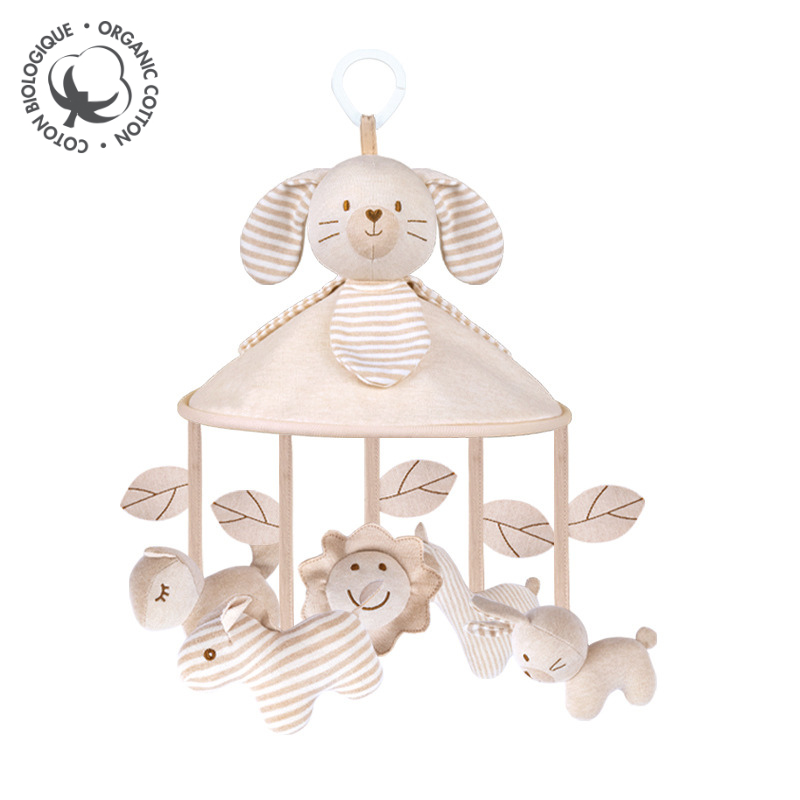 Mobile musical bébé coton biologique