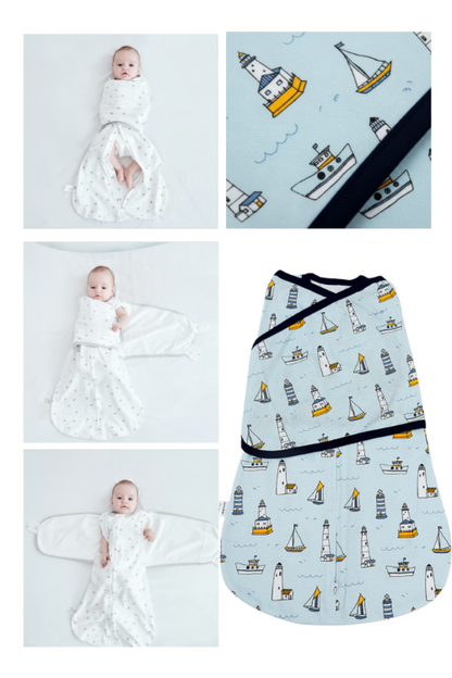 Couverture d'emmaillotage bébé garçon | double zip