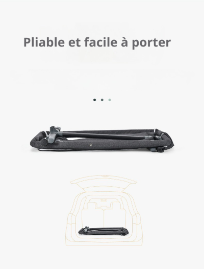 Lit bebe cododo |Pliable en Carbone et Lin
