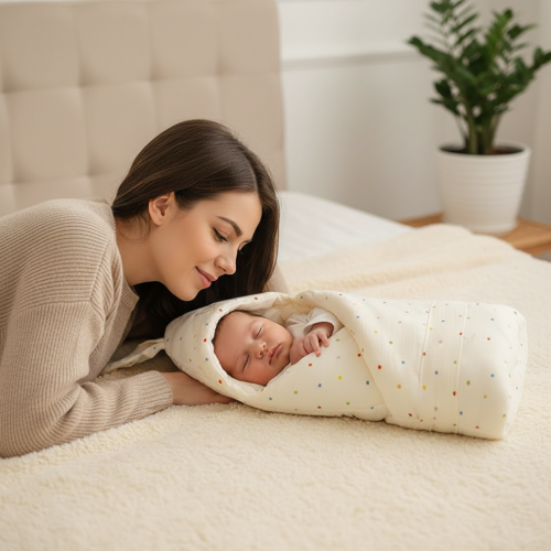 Nid d ange pour bebe | Motif Confettis Multicolores