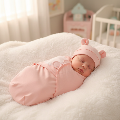 Bébé swaddle rose uni