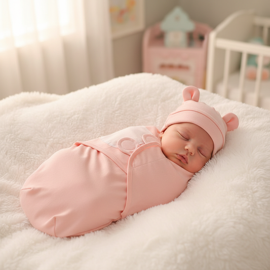 Bébé swaddle rose uni