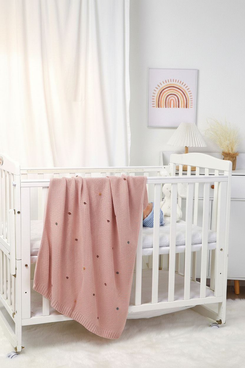 Couverture bebe tricot 