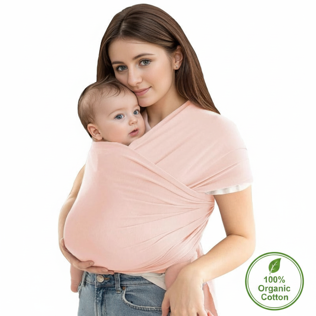 echarpe bebe rose poudre