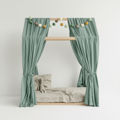 ciel de lit cabane | vert sauge