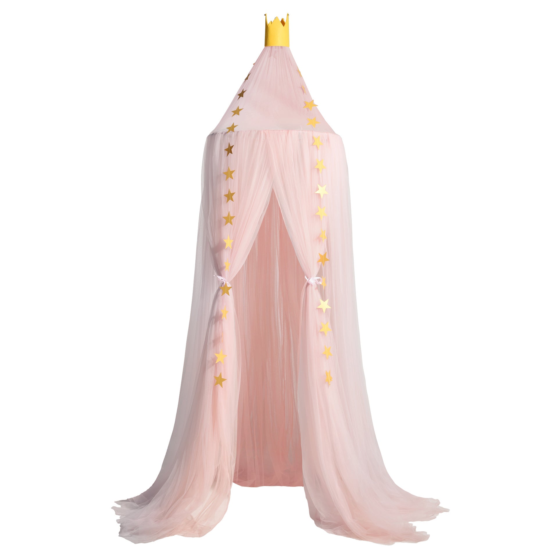 ciel de lit enfant tulle rose