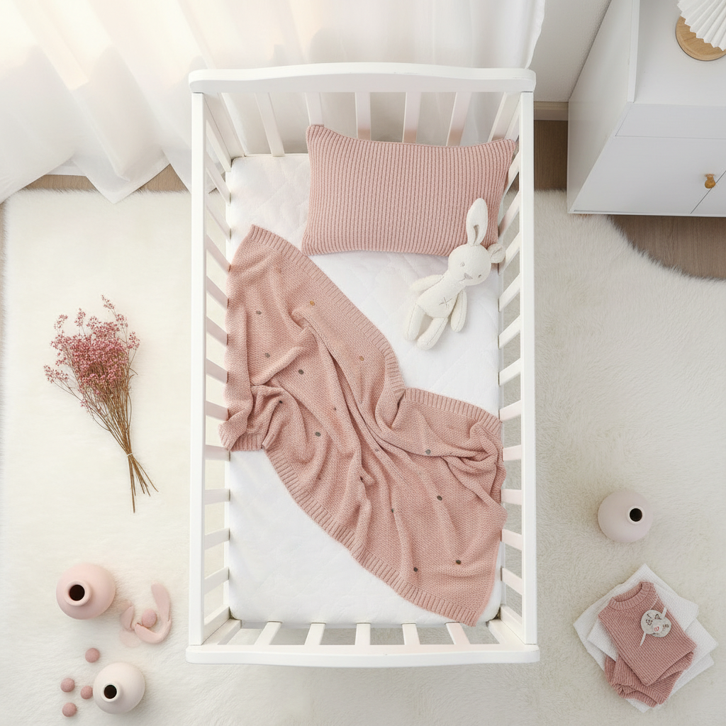 Couverture bebe tricot 