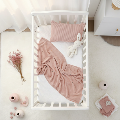 Couverture bebe tricot 