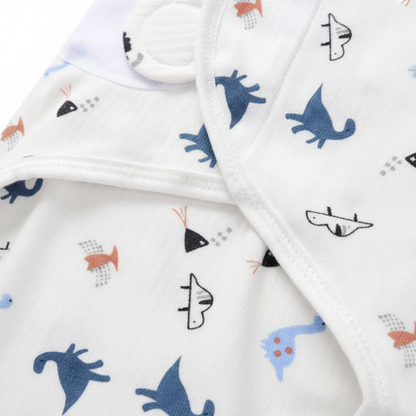 Couverture emmaillotage bébé details DU tissu 