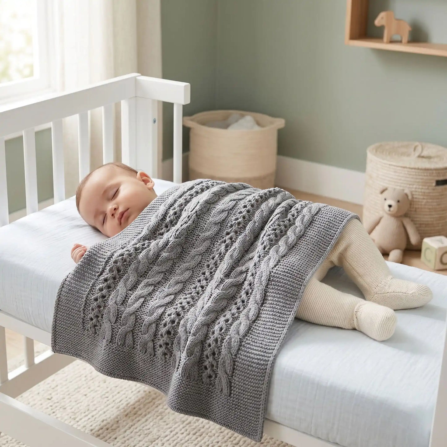 couverture bebe tricot 
