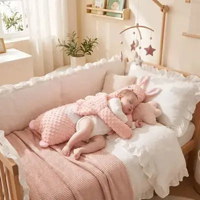 Doudou qui tapote le bébé 