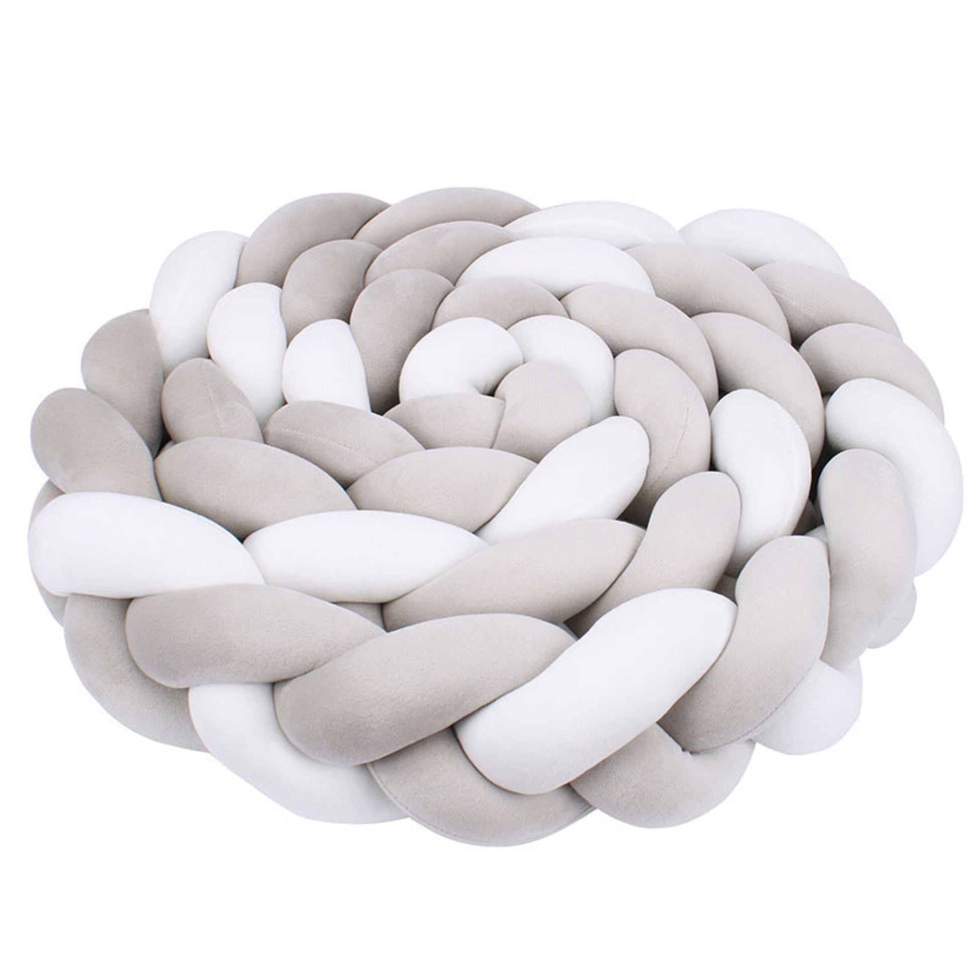 tresse de lit bebe gris et blanc