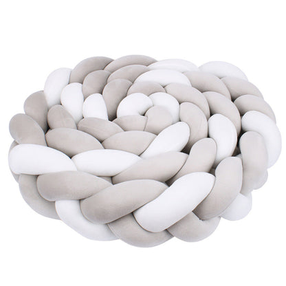 tresse de lit bebe gris et blanc