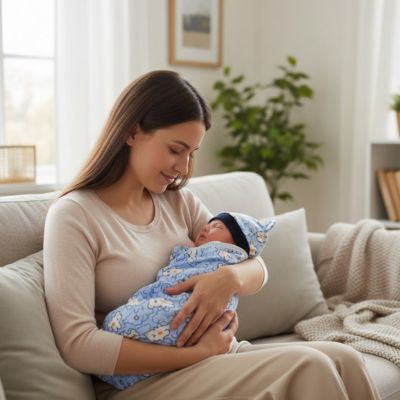 Couverture emmaillotage bebe garcon| 1.0 TOG