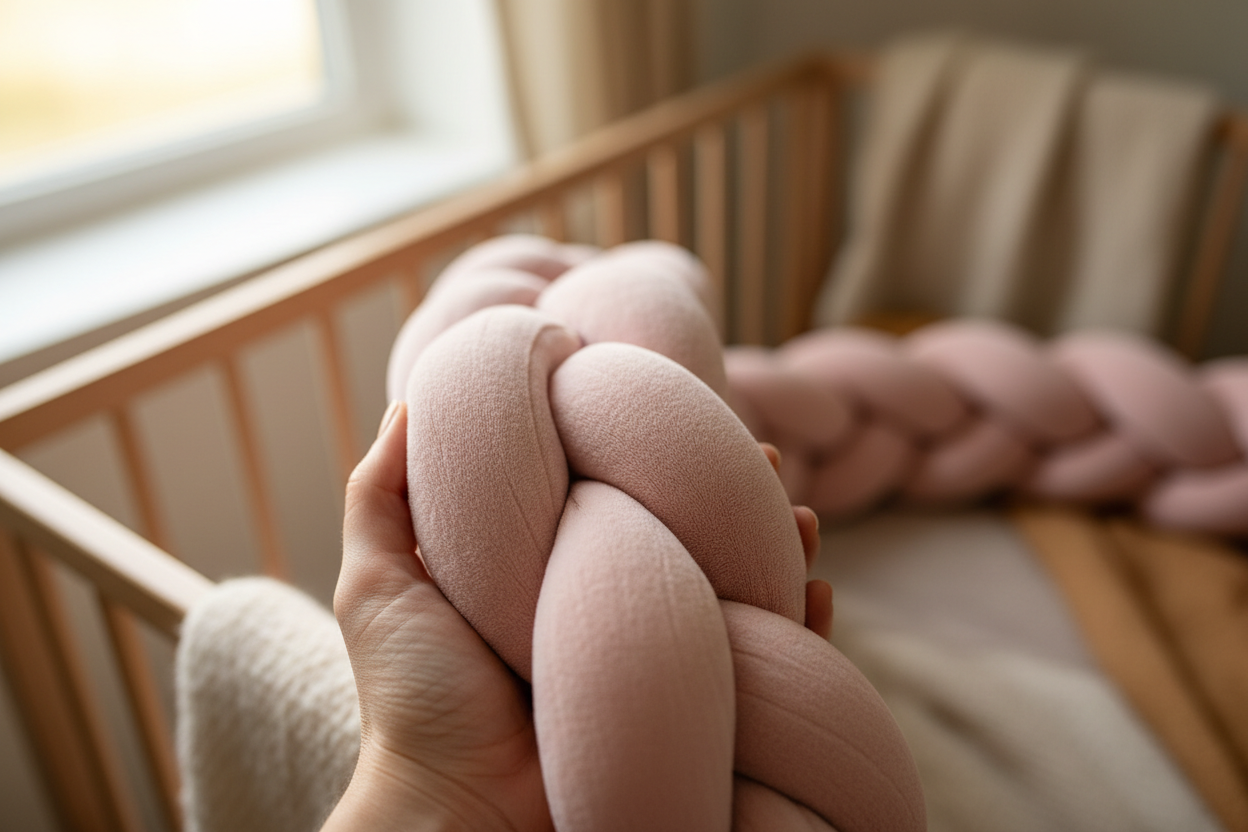 tresse de lit bébé rose zomm