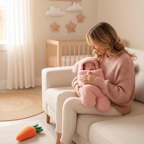 Nid d'ange bebe fille|Rose Style Lapin