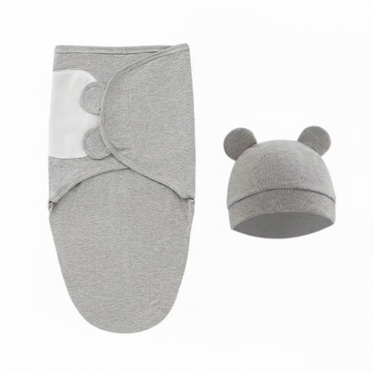 Couverture Emmaillotage bebe gris