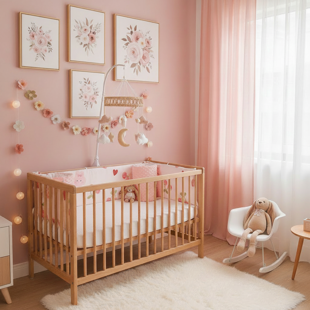 Tour de Lit bébé fille 