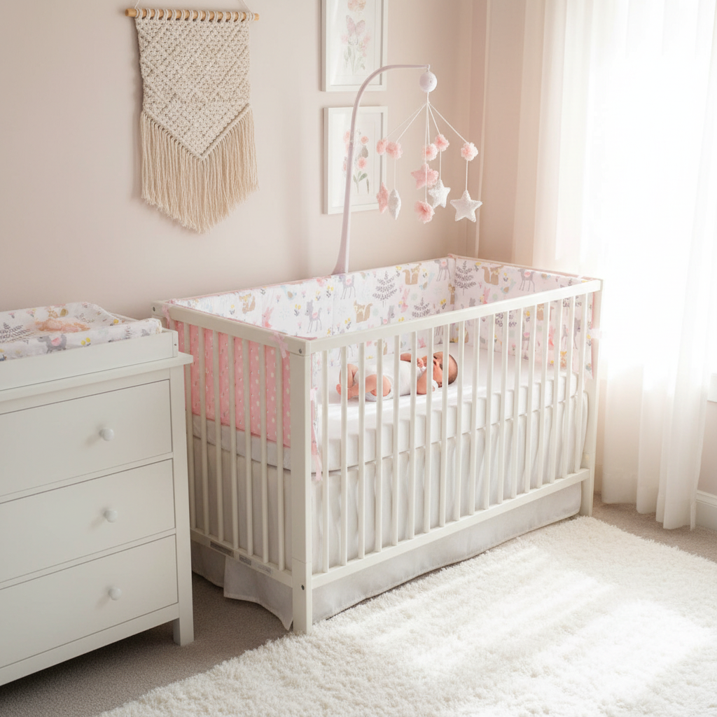 tour de lit bebe fille