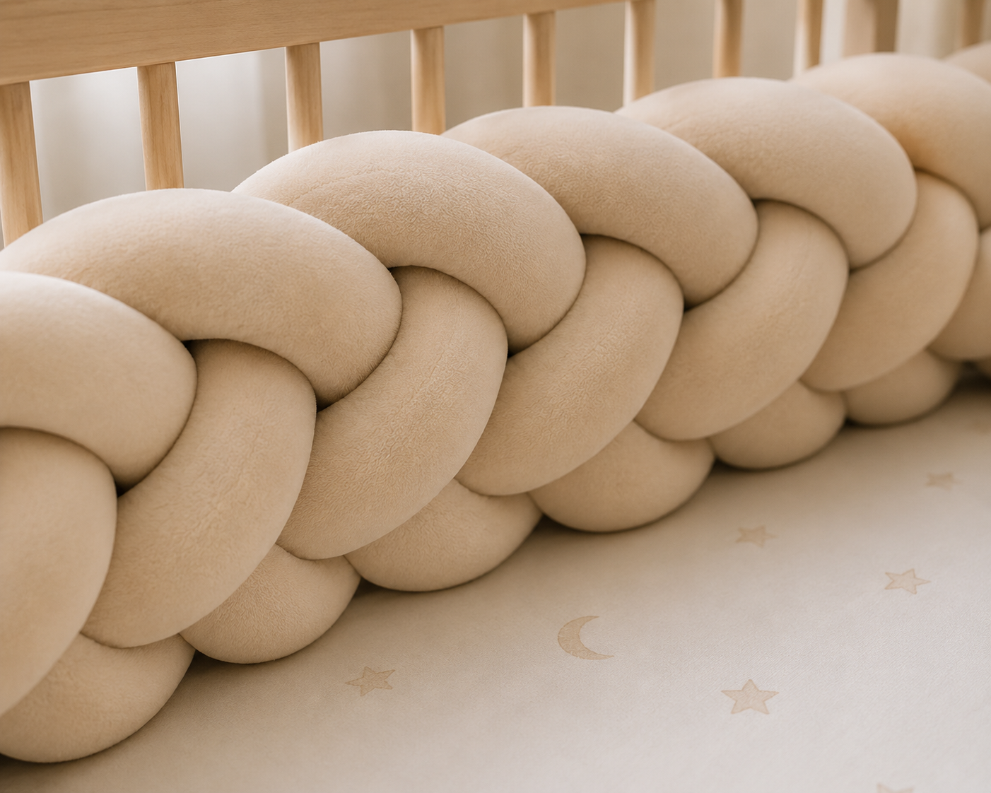 tresse de lit beige 