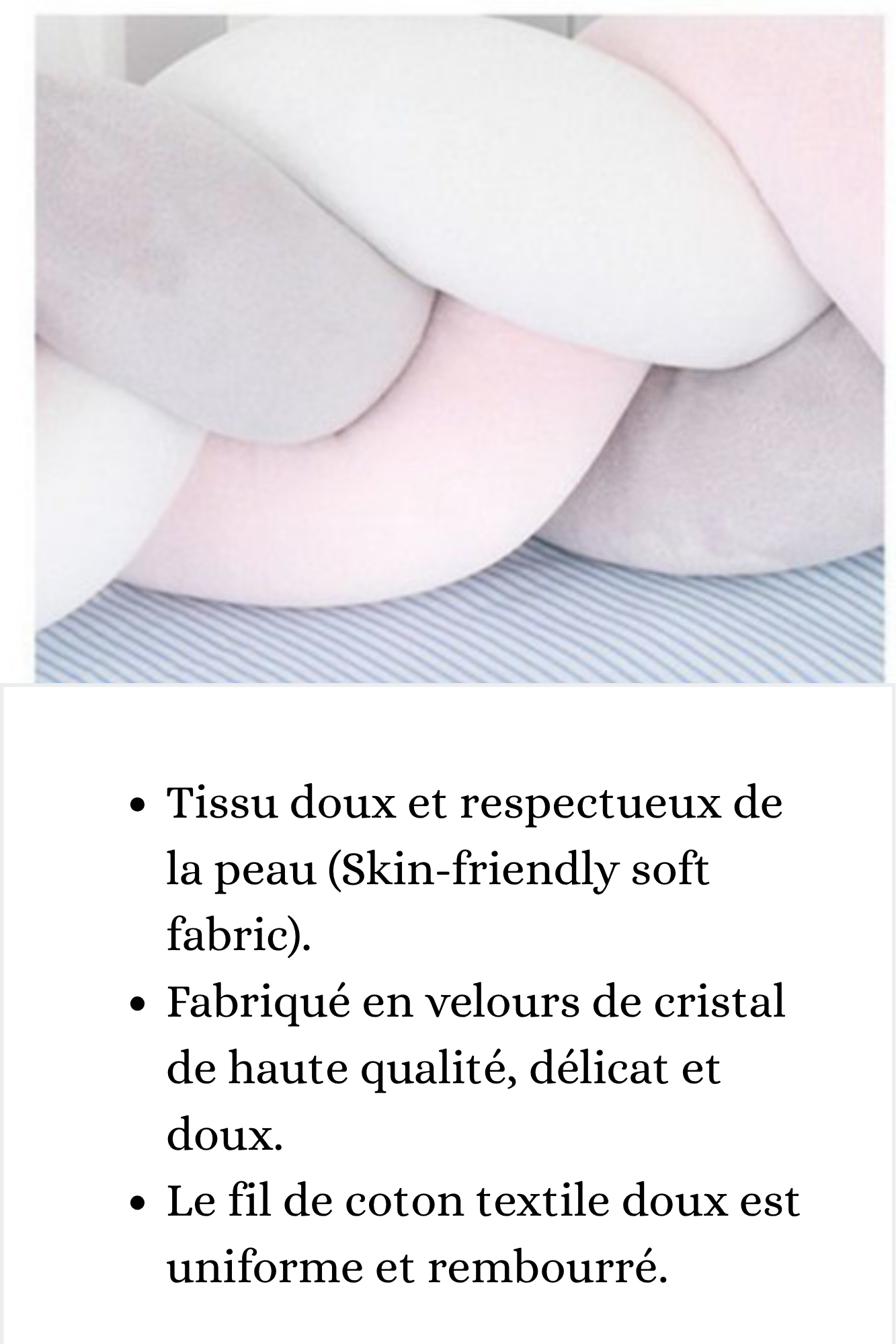 tresse de lit details