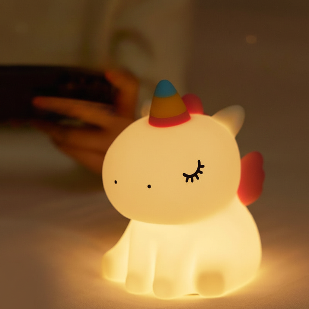 Veilleuse | Licorne Tactile en Silicone