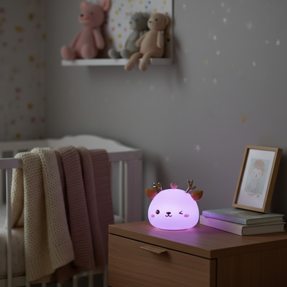 Veilleuse silicone| Éclairage LED RGB multicolore,