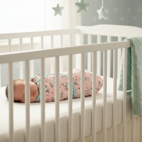 Couverture d'emmaillotage bébé fille licorne 
