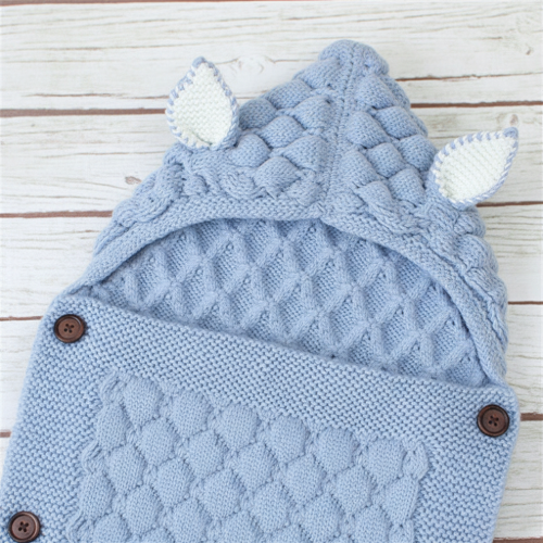 Nid d'ange bebe garcon | en tricot "Petit Renard"