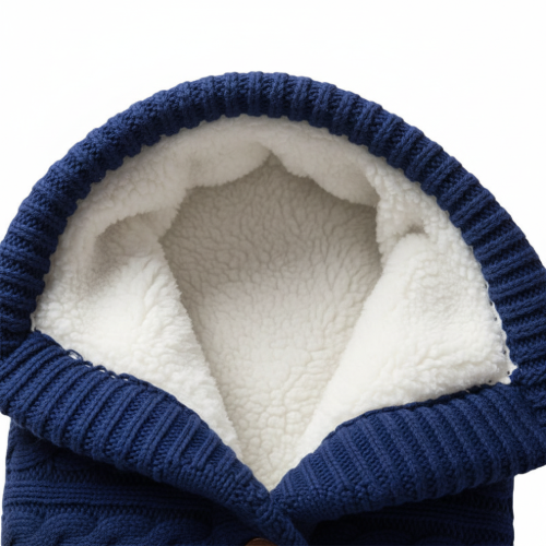 Nid d ange bebe garcon en tricot doublé polaire