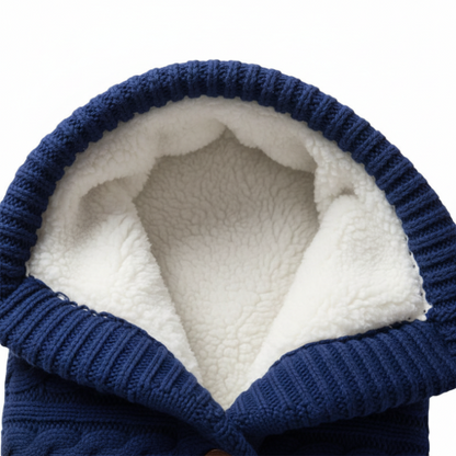 Nid d ange bebe garcon en tricot doublé polaire