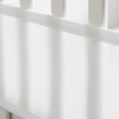 tour de lit respirant blanc details