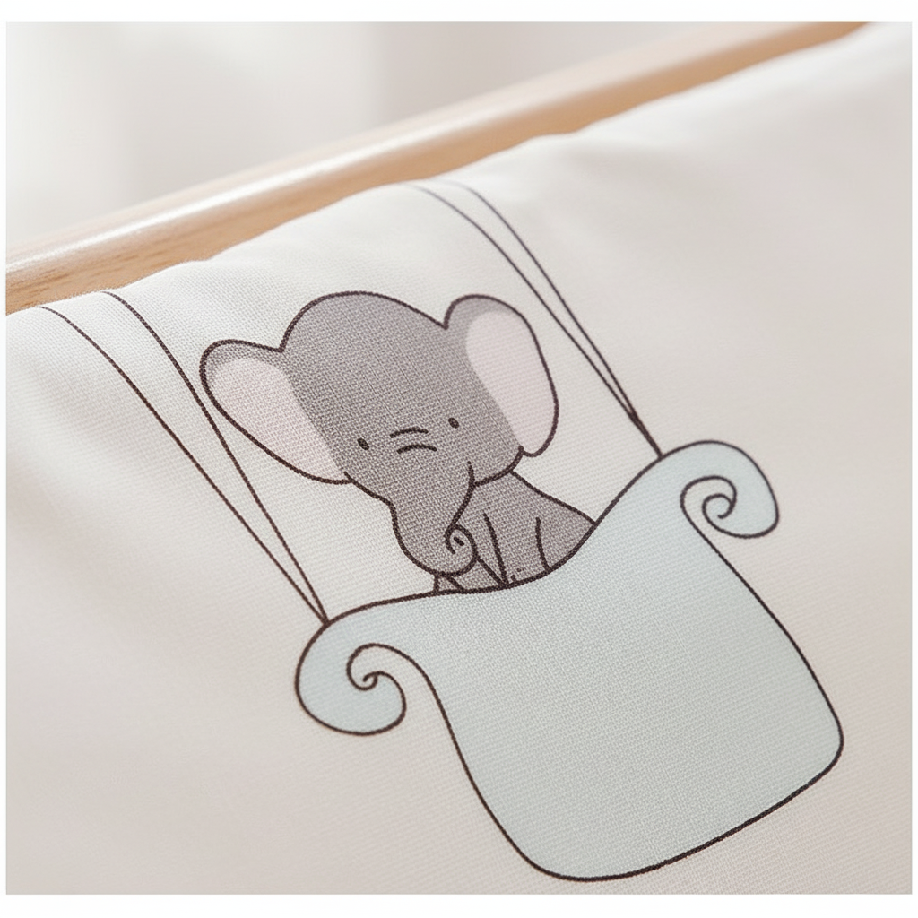 Tour de Lit éléphants details