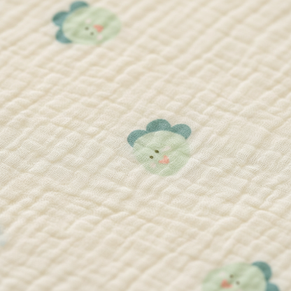 Nid d ange bebe hiver | en gaze de coton motif Dinosaure