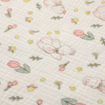 Nid d'ange bébé | en coton pur motif Jardin des Lapins